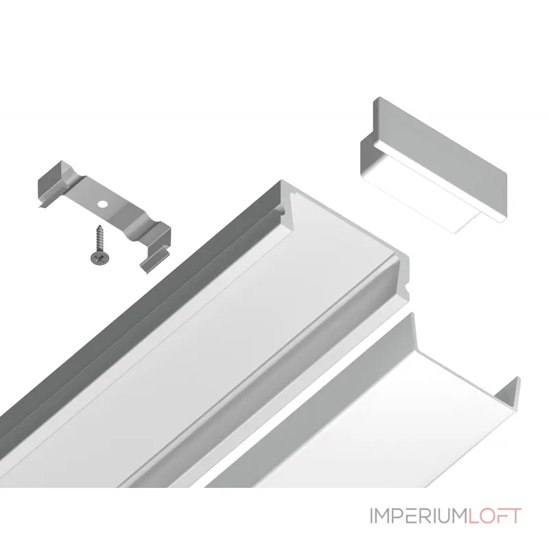 Алюминиевый профиль накладной Ambrella ILLUMINATION GP1700WH Алюминиевый профиль накладной Ambrella ILLUMINATION GP1700WH