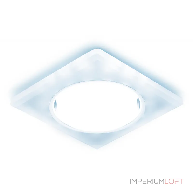 Встраиваемый точечный светильник GX53 с LED подсветкой Ambrella STANDARD SPOT G215 WH/CH/CLD