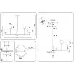 Люстра на штанге с мрамором Ambrella HIGH LIGHT LH53005