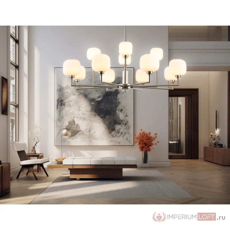 Люстра на штанге с мрамором Ambrella HIGH LIGHT LH53005 от ImperiumLoft
