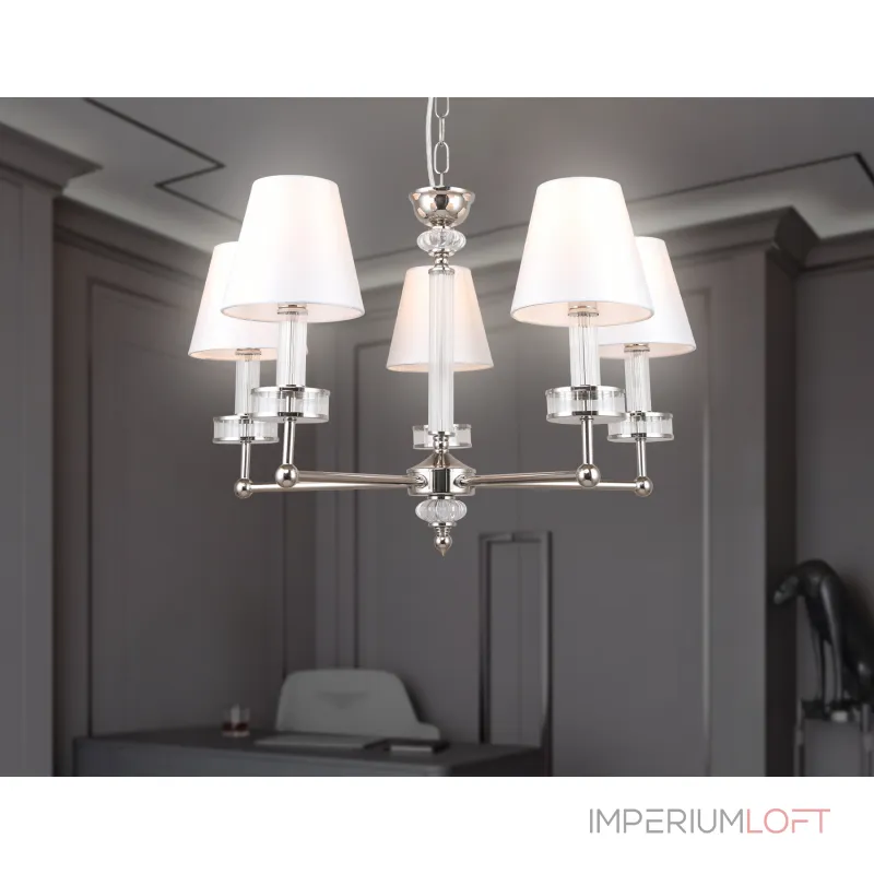 Подвесная люстра с абажурами и хрусталем Ambrella HIGH LIGHT LH71001