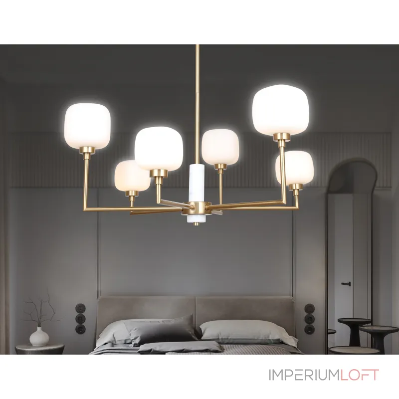 Люстра на штанге с мрамором Ambrella HIGH LIGHT LH53015 Люстра на штанге с мрамором Ambrella HIGH LIGHT LH53015