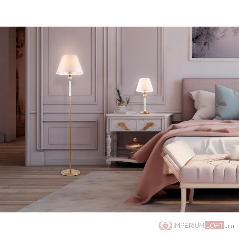 Напольный светильник с абажуром и хрусталем Ambrella HIGH LIGHT LH71028 от ImperiumLoft