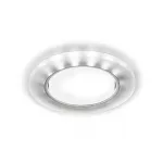 Встраиваемый точечный светильник GX53 с LED подсветкой Ambrella STANDARD SPOT G214 CH/WH
