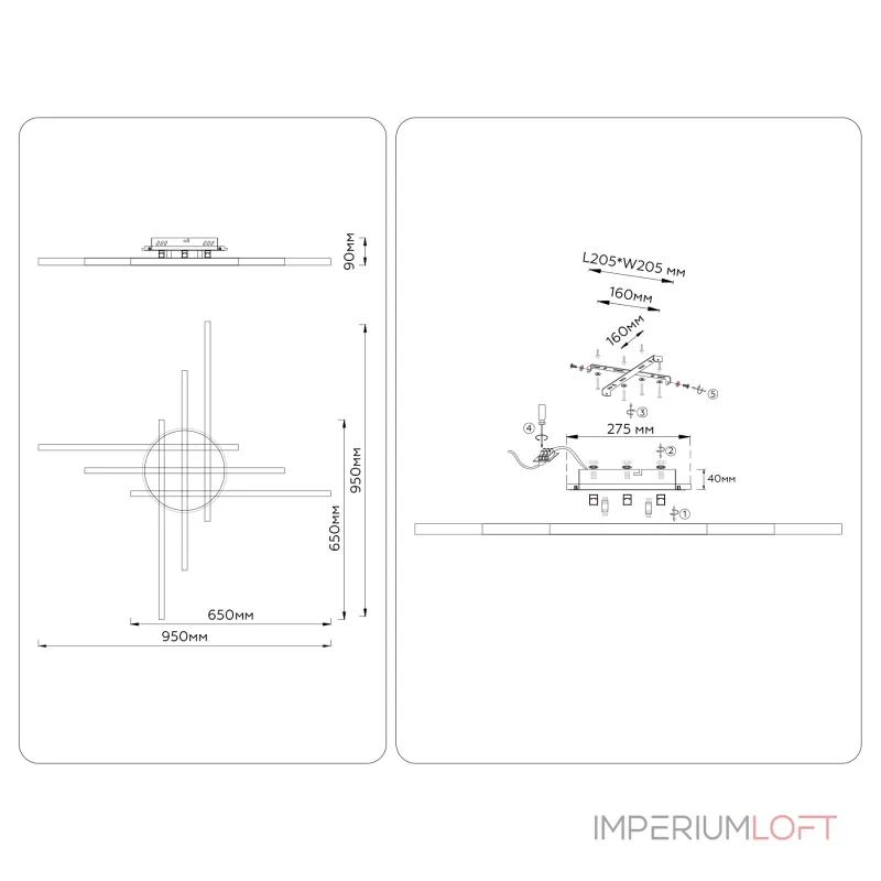 Потолочная люстра Ambrella COMFORT LineTech FL6286