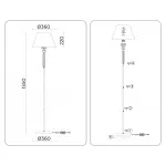 Напольный светильник с абажуром и хрусталем Ambrella HIGH LIGHT LH71028 от ImperiumLoft