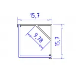 Алюминиевый профиль угловой квадратный Ambrella ILLUMINATION GP2150AL от ImperiumLoft