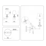 Настенный светильник с абажуром и хрусталем Ambrella HIGH LIGHT LH71005