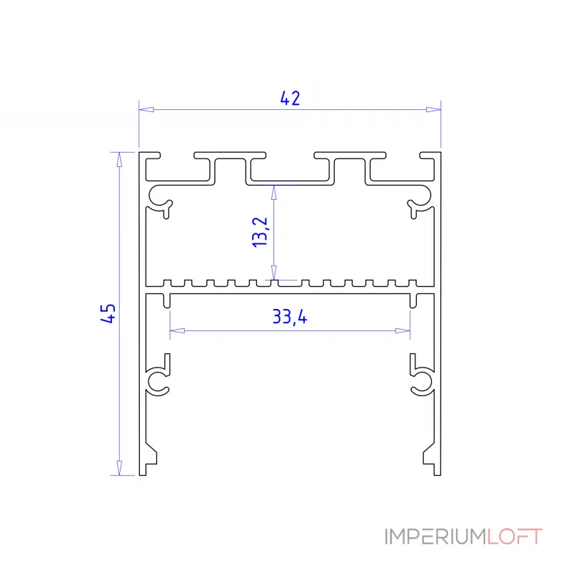 Алюминиевый профиль накладной/подвесной "Profile System" Ambrella ILLUMINATION GP3050AL