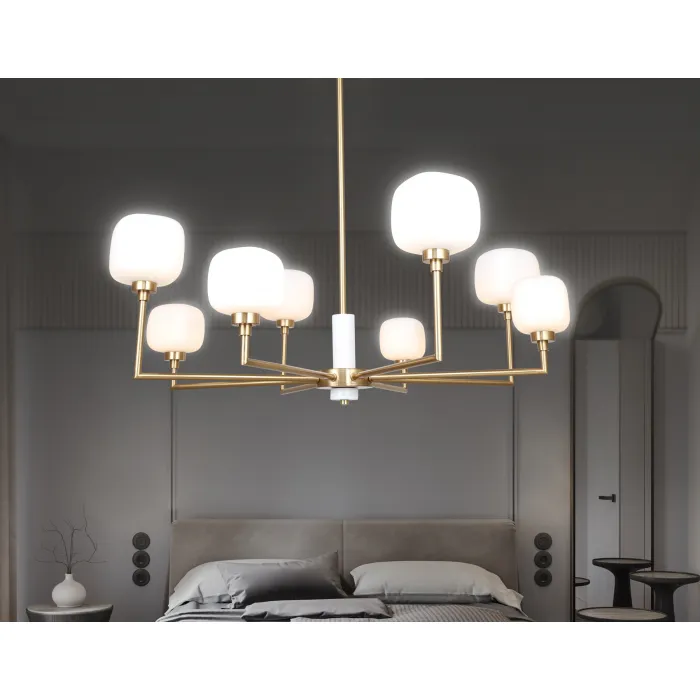 Люстра на штанге с мрамором Ambrella HIGH LIGHT LH53017 от ImperiumLoft