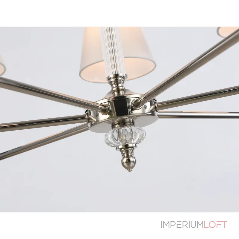 Подвесная люстра с абажурами и хрусталем Ambrella HIGH LIGHT LH71003 Подвесная люстра с абажурами и хрусталем Ambrella HIGH LIGHT LH71003