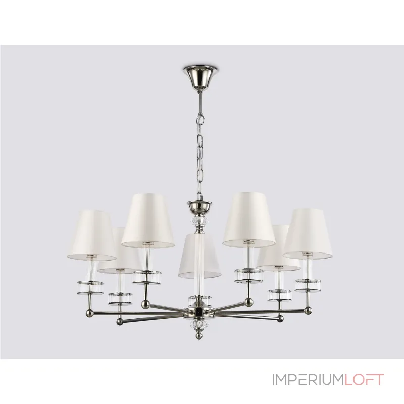 Подвесная люстра с абажурами и хрусталем Ambrella HIGH LIGHT LH71003 Подвесная люстра с абажурами и хрусталем Ambrella HIGH LIGHT LH71003