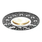 Круглый встраиваемый точечный светильник MR16 Ambrella STANDARD SPOT A801 BK/AL