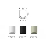 Корпус светильника накладной для насадок D70mm Ambrella DIY System Elements C7724