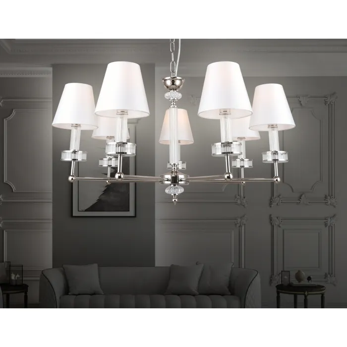 Подвесная люстра с абажурами и хрусталем Ambrella HIGH LIGHT LH71003 от ImperiumLoft