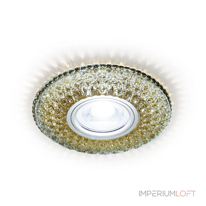 Встраиваемый точечный светильник MR16 с LED подсветкой Ambrella STANDARD SPOT S333 CF/WR