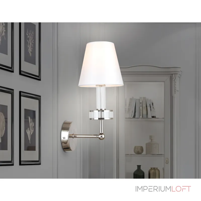 Настенный светильник с абажуром и хрусталем Ambrella HIGH LIGHT LH71005 Настенный светильник с абажуром и хрусталем Ambrella HIGH LIGHT LH71005