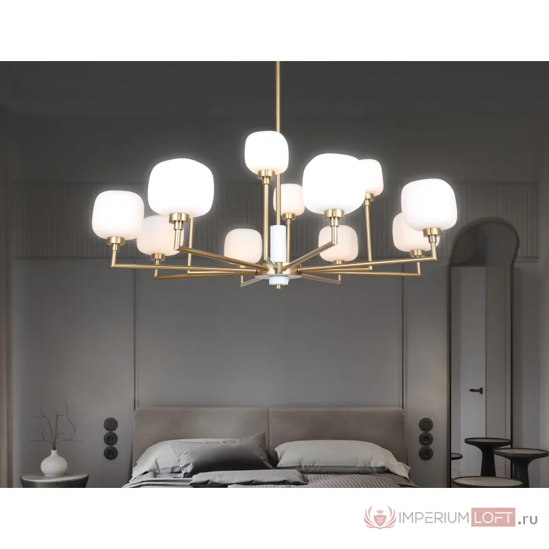 Люстра на штанге с мрамором Ambrella HIGH LIGHT LH53019 от ImperiumLoft