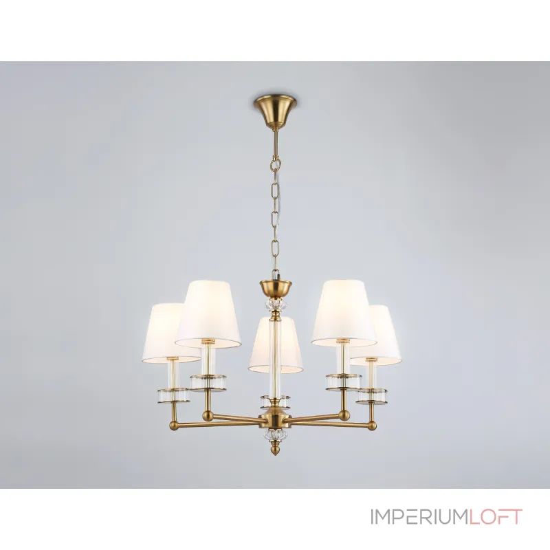 Подвесная люстра с абажурами и хрусталем Ambrella HIGH LIGHT LH71021 Подвесная люстра с абажурами и хрусталем Ambrella HIGH LIGHT LH71021
