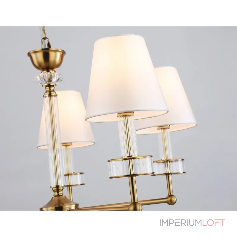 Подвесная люстра с абажурами и хрусталем Ambrella HIGH LIGHT LH71021 Подвесная люстра с абажурами и хрусталем Ambrella HIGH LIGHT LH71021