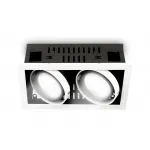 Карданный встраиваемый светодиодный светильник Ambrella TECHNO SPOT T812 BK/CH 2*12W 4200K