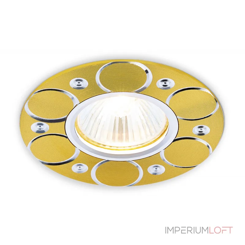 Круглый встраиваемый точечный светильник MR16 Ambrella STANDARD SPOT A808 AL/G