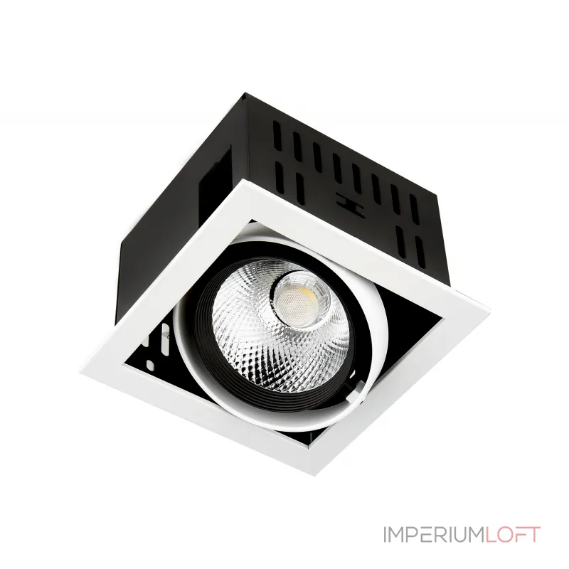 Карданный встраиваемый светодиодный светильник Ambrella TECHNO SPOT T811 BK/CH 12W 4200K