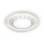 Встраиваемый точечный светильник GX53 с LED подсветкой Ambrella STANDARD SPOT G216 CH/WH