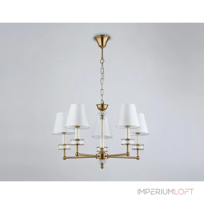Подвесная люстра с абажурами и хрусталем Ambrella HIGH LIGHT LH71021 Подвесная люстра с абажурами и хрусталем Ambrella HIGH LIGHT LH71021
