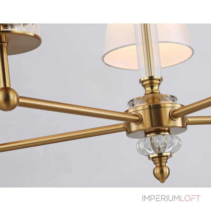 Подвесная люстра с абажурами и хрусталем Ambrella HIGH LIGHT LH71021 Подвесная люстра с абажурами и хрусталем Ambrella HIGH LIGHT LH71021