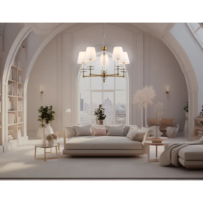 Подвесная люстра с абажурами и хрусталем Ambrella HIGH LIGHT LH71021 от ImperiumLoft