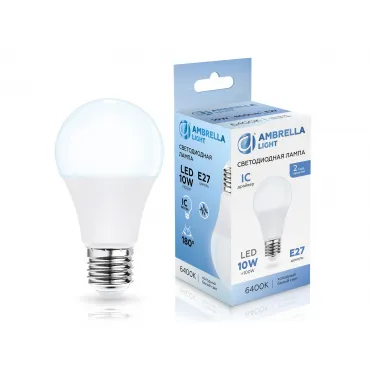 Лампа светодиодная Лон A60 10W 6400K Ambrella BULBING 601006