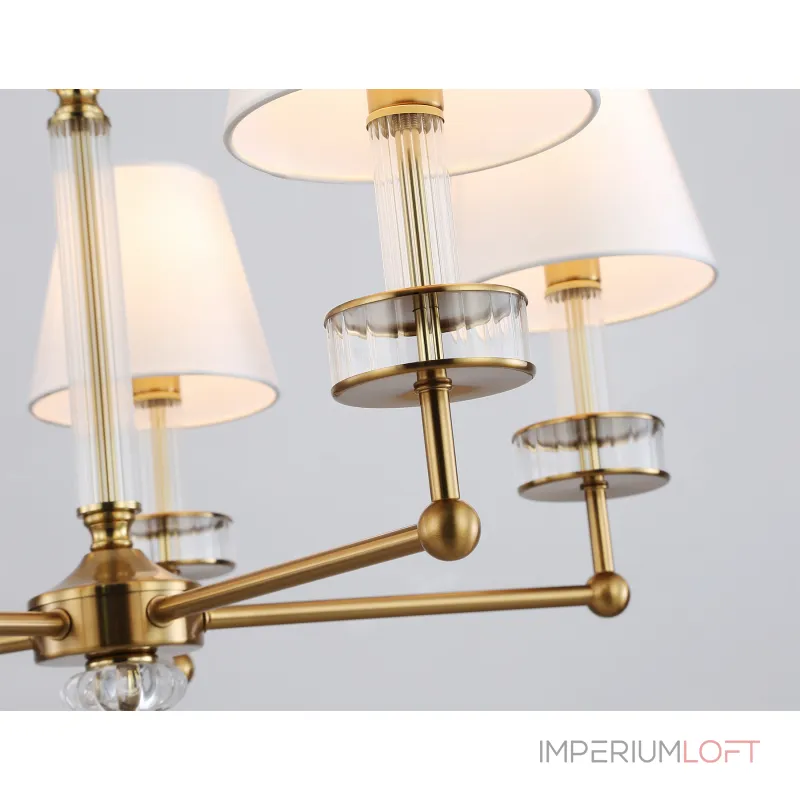 Подвесная люстра с абажурами и хрусталем Ambrella HIGH LIGHT LH71021 Подвесная люстра с абажурами и хрусталем Ambrella HIGH LIGHT LH71021