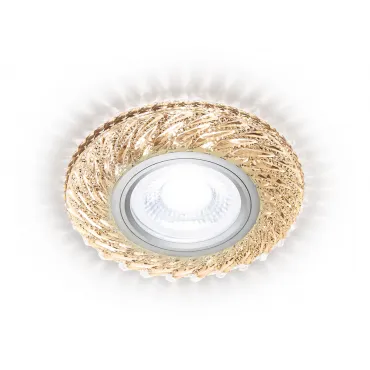 Встраиваемый точечный светильник MR16 с LED подсветкой Ambrella STANDARD SPOT S295 CH/WR