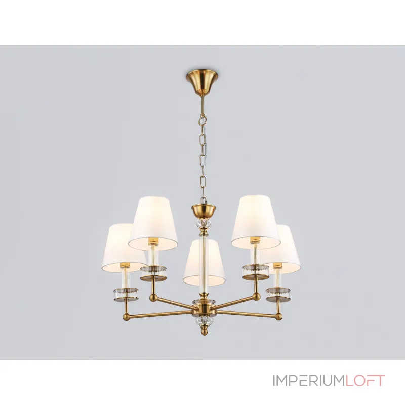 Подвесная люстра с абажурами и хрусталем Ambrella HIGH LIGHT LH71021 Подвесная люстра с абажурами и хрусталем Ambrella HIGH LIGHT LH71021