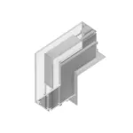 Коннектор угловой внутренний для встраиваемого шинопровода под ГКЛ 9,5 Magnetic Standard 48V 20mm Ambrella Track System GL3362-9.5