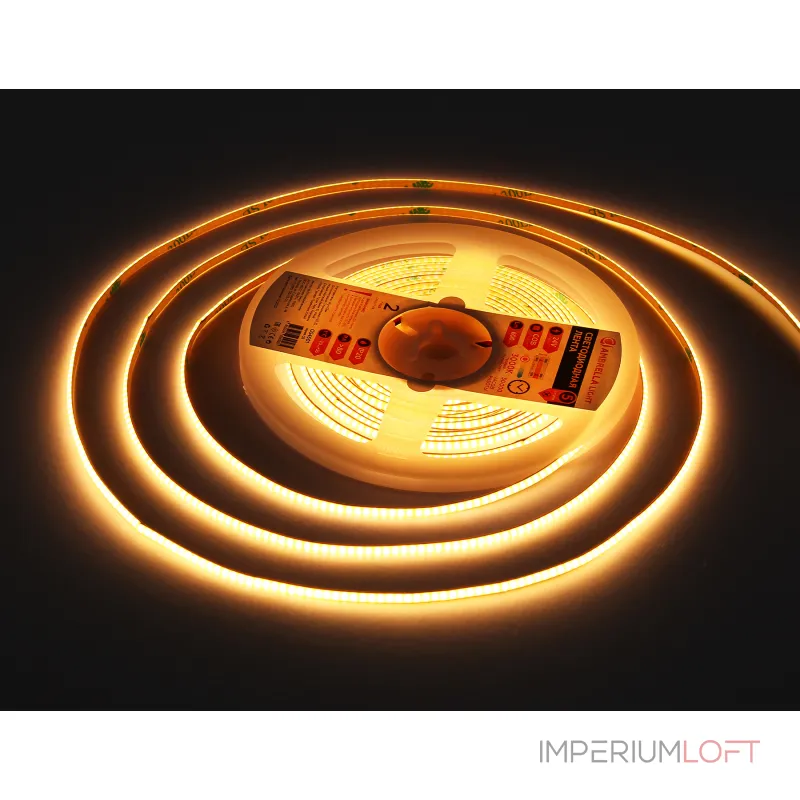 Светодиодная лента GS4601 COB 384Led/ 7W m/ 24V IP20 3000K/ 5m*3mm*2mm (2 конт.) Ambrella ILLUMINATION GS GS4601