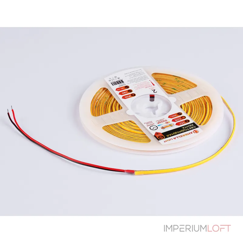 Светодиодная лента GS4601 COB 384Led/ 7W m/ 24V IP20 3000K/ 5m*3mm*2mm (2 конт.) Ambrella ILLUMINATION GS GS4601