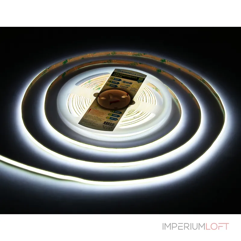 Светодиодная лента GS4613 COB 400Led/10W m/ 24V IP20 6500K/ 5m*5mm*2.1mm (2 конт.) Ambrella ILLUMINATION GS GS4613 Светодиодная лента GS4613 COB 400Led/10W m/ 24V IP20 6500K/ 5m*5mm*2.1mm (2 конт.) Ambrella ILLUMINATION GS GS4613