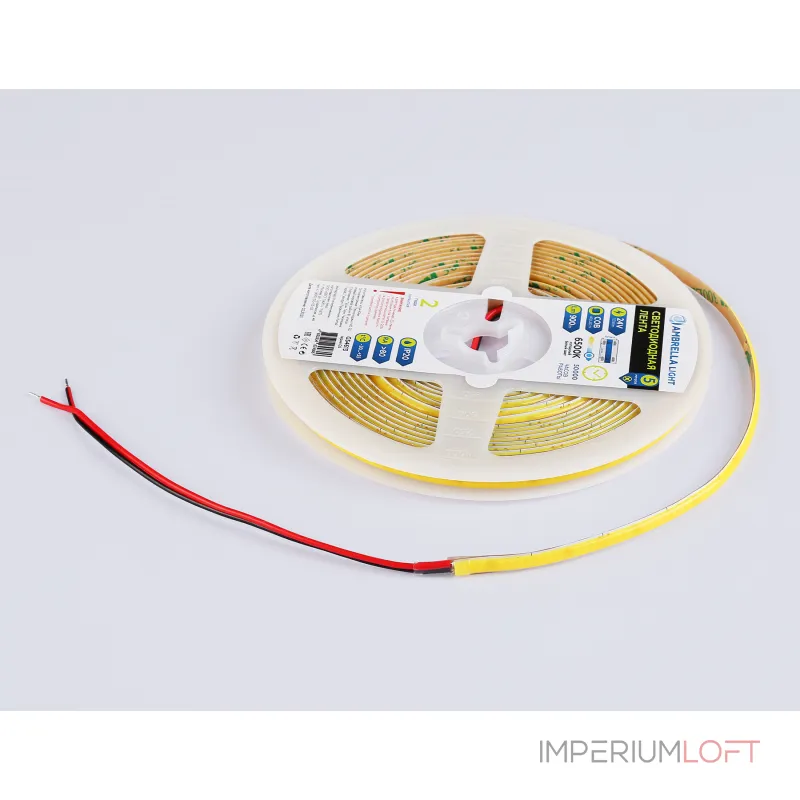 Светодиодная лента GS4613 COB 400Led/10W m/ 24V IP20 6500K/ 5m*5mm*2.1mm (2 конт.) Ambrella ILLUMINATION GS GS4613 Светодиодная лента GS4613 COB 400Led/10W m/ 24V IP20 6500K/ 5m*5mm*2.1mm (2 конт.) Ambrella ILLUMINATION GS GS4613