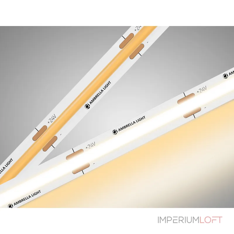 Светодиодная лента GS4751 COB 528Led/14W m/ 24V IP20 3000K/ 5m*10mm*2mm (2 конт.) Ambrella ILLUMINATION GS GS4751