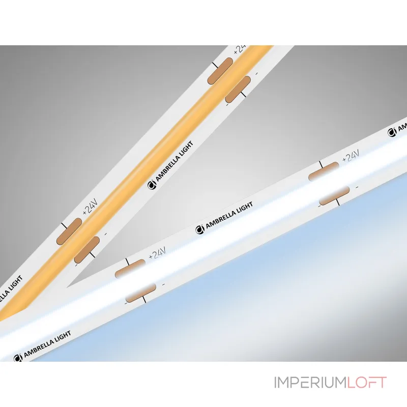 Светодиодная лента GS4753 COB 528Led/14W m/ 24V IP20 6500K/ 5m*10mm*2mm (2 конт.) Ambrella ILLUMINATION GS GS4753