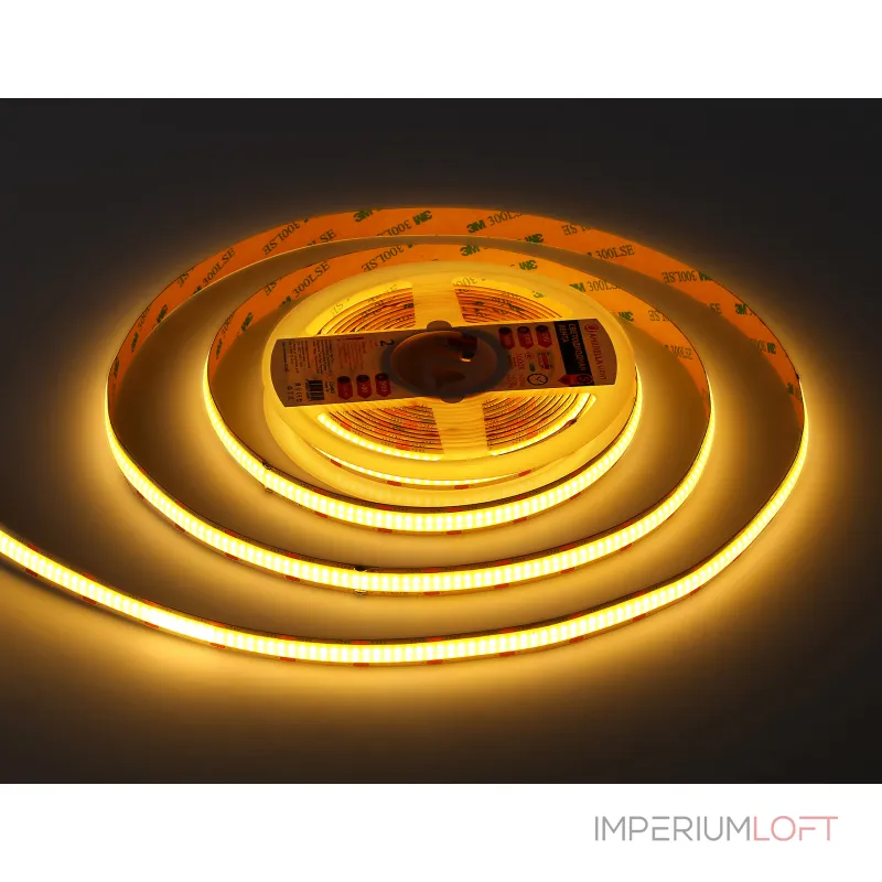 Светодиодная лента GS4801 COB 616Led/19W m/ 24V IP20 3000K/ 5m*12mm*2mm (2 конт.) Ambrella ILLUMINATION GS GS4801