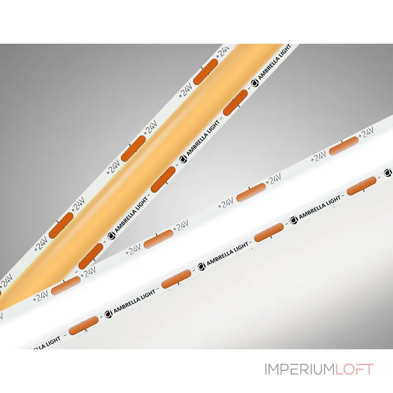 Светодиодная лента GS4802 COB 616Led/19W m/ 24V IP20 4500K/ 5m*12mm*2mm (2 конт.) Ambrella ILLUMINATION GS GS4802