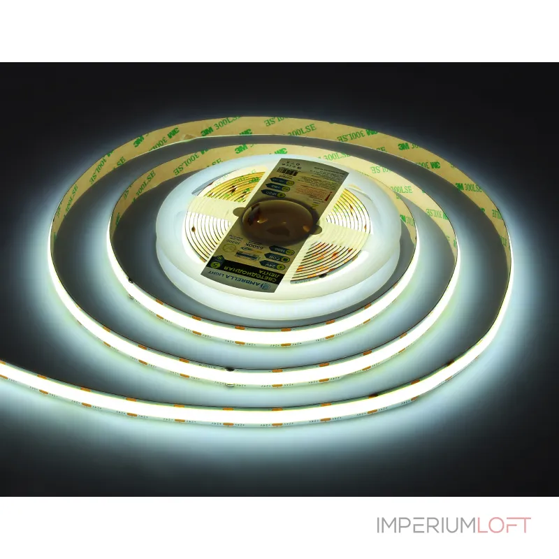 Светодиодная лента GS4803 COB 616Led/19W m/ 24V IP20 6500K/ 5m*12mm*2mm (2 конт.) Ambrella ILLUMINATION GS GS4803