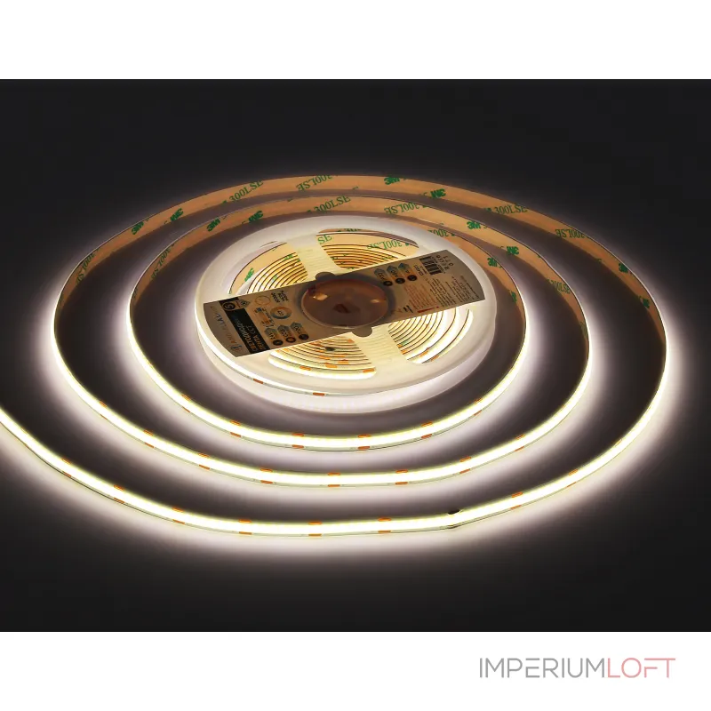 Светодиодная лента GS4901 COB 608Led/ 12W m/ 24V IP20 CCT 3000-6500K/ 5m*8mm*2.2mm (3 конт.) Ambrella ILLUMINATION GS GS4901