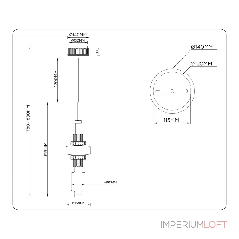 Подвесной светильник Ambrella HIGH LIGHT LH LH53121