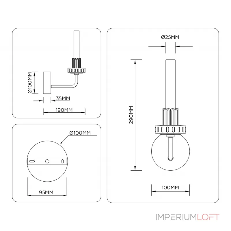 Настенный светильник Ambrella HIGH LIGHT LH LH53128 Настенный светильник Ambrella HIGH LIGHT LH LH53128