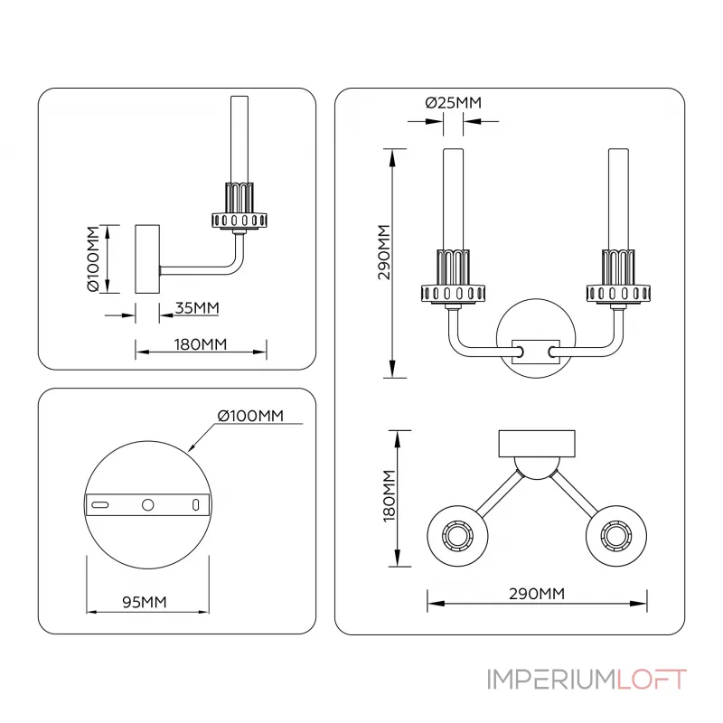Настенный светильник Ambrella HIGH LIGHT LH LH53130 от ImperiumLoft Настенный светильник Ambrella HIGH LIGHT LH LH53130 от ImperiumLoft