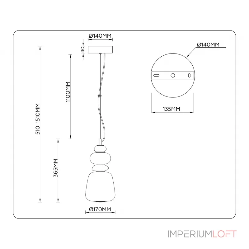 Подвесной светильник Ambrella HIGH LIGHT LH LH53162 Подвесной светильник Ambrella HIGH LIGHT LH LH53162